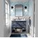 Papel de Parede Autoadesivo, Estampa Flor de Cardo, Vinil Removível, Mural Moderno Azul para Quarto, Banheiro, Lavanderia e Closet - S4Sassy 63,5 cm (L) × 914,4 cm (C) / Azul - Vinil Liso