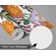 Revestimento de Parede Autoadesivo Removível, Estampa Floral Folk Chique Laranja para Banheiro e Lavanderia, Vinil - S4Sassy 63,5 cm (L) × 304,8 cm (C) / Laranja - Vinil Liso