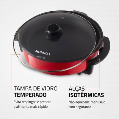 Panela Elétrica Mondial Multicook Red PE-28 220