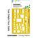 Molde Arquitetônico Traceease, Estêncil Plástico Profissional com Símbolos de Móveis e Recortes Padronizados, 24,1 cm x 15,2 cm - Inkdotpot Amarelo
