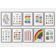 Traceease 10 Cartazes Laminados Sala de Aula/Jardim/Ensino Domiciliar/Bebê - ABC, Números, Formas, Emoções, Tempo - IBA Crafts 22,86 Cm × 30,48 Cm / Multicolorido