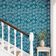 Papel de Parede Autoadesivo Folhas Abstratas Vinil Impermeável Azul Removível Ideal para Inquilinos Quarto/Sala de Jantar - S4Sassy 63,5 cm (L) × 914,4 cm (C) / Azul - Vinil Liso