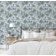 Papel de Parede Autoadesivo Estampa Flores de Pêssego Pastel Verde Vinílico Impermeável Removível para Inquilinos Quarto/Sala - S4sassy 63,5 cm (L) × 152,4 cm (C) / Verde - Vinil Liso