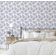 Papel de Parede Autoadesivo Vinílico Estampa Samambaia Botânica Azul Removível para Parede de Entrada, Solução Fácil de Decoração - S4sassy 63,5 cm (L) × 304,8 cm (C) / Azul - Vinil Texturizado