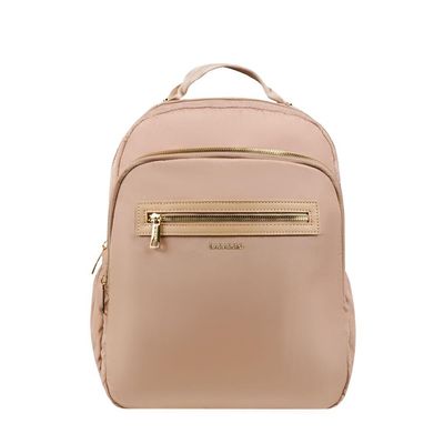 Mochila Casual Feminina Nylon Premium Bege U / Bege