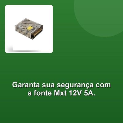 Fonte Chaveada Mxt Cftv 12v 5a Bivolt