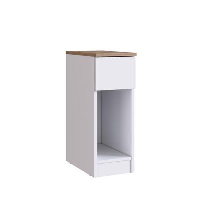 Mesa Lateral Ou Cabeceira Com 1 Nicho E 1 Gaveta Linea Branco Montana
