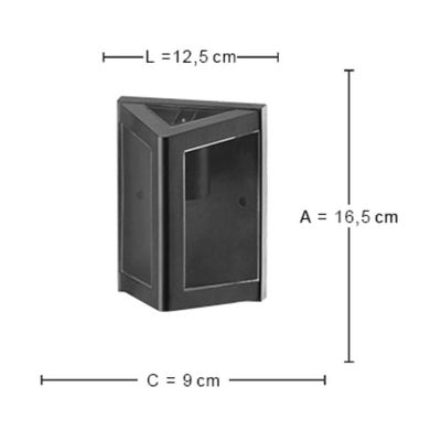 Luminária Arandela de Parede Triangular Preta Termoplástico Smart Dital  Varanda Fachada