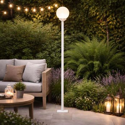 Kit 2 Postes Luminária para Jardim Alumínio 1,89m Iluminação Externa Global Dital Branco sem Globo