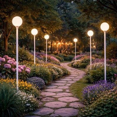 Kit 2 Postes Luminária para Jardim Alumínio 1,89m Iluminação Externa Global Dital Branco sem Globo