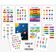 Traceease 10 Cartazes Educativos Laminados: Alfabeto/Números/Formas/Emoções/Sistema Solar|Sala/Pré-Escola/Ensino em Casa/Bebê - IBA Crafts 22,86 Cm × 30,48 Cm / Multicolorido