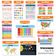 Traceease - 25 Pôsteres Laminados para Ensino Fundamental: Mapas EUA/Mundo, Sistema Solar, Tabela Periódica, Matemática e Mais - IBA Crafts 21,59 Cm × 27,94 Cm / Multicolorido