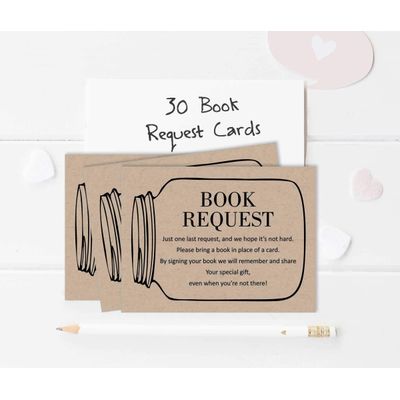 30 Cartões Rústicos Unissex para Chá de Bebê para Pote de Vidro Preenchíveis - Inkdotpot 10,16 Cm × 7,62 Cm / Marrom - Livro pro Bebê
