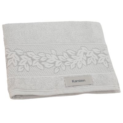 Toalha Rosto Provence 80X48Cm 430G/M2 Cinza Platina - Karsten