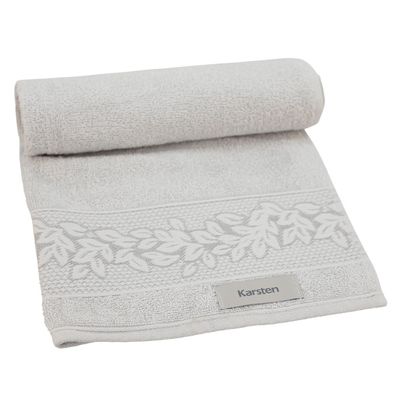 Toalha Rosto Provence 80X48Cm 430G/M2 Cinza Platina - Karsten