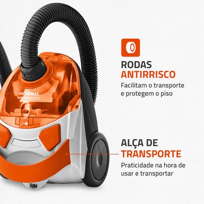 Aspirador de Pó Hepa Mondial Turbo AP-15 - 1500W 220V