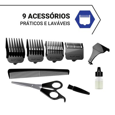 Máquina de Cortar Cabelo Britânia PCR04 com 4 Pentes - 127V