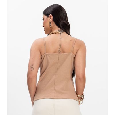 Blusa de Alça Infinita Cor Bege G / Bege