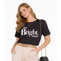 Blusa Feminina Com Estampa Infinita Cor Preto
