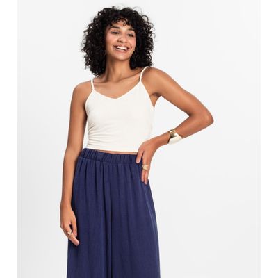 Blusa de alça Infinita Cor Bege G / Bege