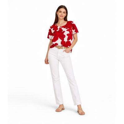 Blusa Feminina Com Estampa Rotativa Infinita Cor Branco G / Branco