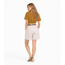Blusa Feminina Elástico Na Cintura Infinita Cor Marrom