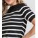 Blusa Feminina Em Tricot Listrado Dianna Preto GG / Preto