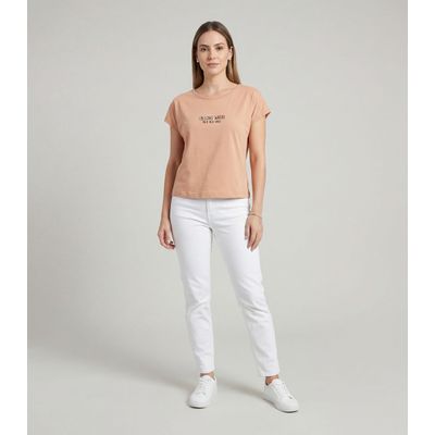 Blusa Feminina Com Estampa Localizada Infinita Cor Marrom GG / Marrom