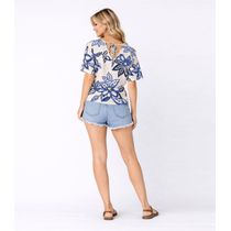 Blusa Feminina em Ribana Canelada Infinita Cor Bege
