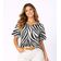Blusa Feminina em Ribana Canelada Infinita Cor Preto G / Preto