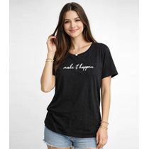 Blusa Feminina Estampa E Costa Maior Infinita Cor Preto