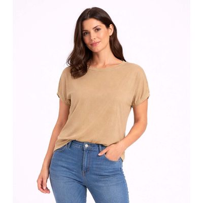 Blusa Feminina Elástico Nas Mangas Infinita Cor Amarelo P / Amarelo