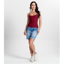 Blusa Feminina De Alça Poliamida Style Box Vermelho