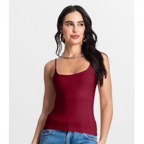 Blusa Feminina De Alça Poliamida Style Box Vermelho