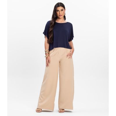 Blusa Feminina com Manga Morcego Rovitex Azul P / Azul