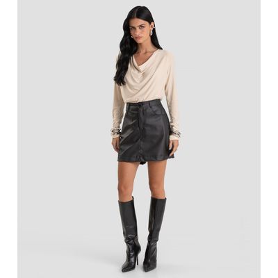 Blusa Feminina Degagê em Malha de Viscose Dianna Bege G / Bege