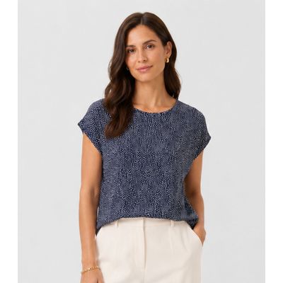 Blusa Feminina Estampada Rovitex Azul G / Azul