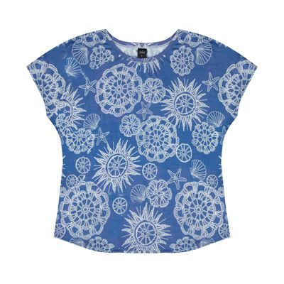Blusa Feminina Estampada Rovitex Azul GG / Azul