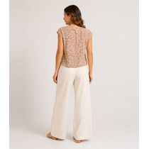 Blusa Feminina Estampada Rovitex Marrom