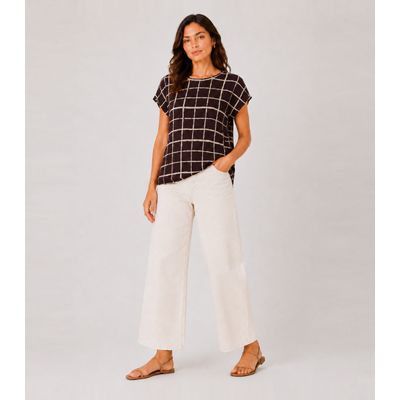 Blusa Feminina Estampada Rovitex Preto M / Preto
