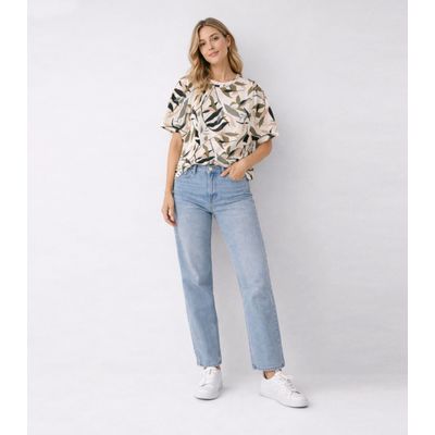 Blusa Feminina Com Estampa Infinita Cor Bege M / Bege