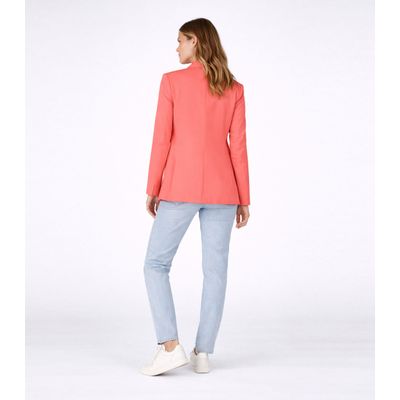 Blazer Alongado Feminino Em Alfaiataria Aishty Laranja P / Laranja
