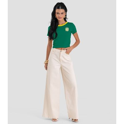 Blusa Feminina em Cotton Leve Brasil Dianna Verde PP / Verde