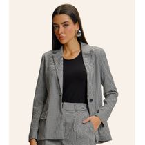 Blazer Feminino Xadrez Endless Preto
