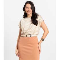 Blusa Feminina em Viscotorcion Rovitex Bege