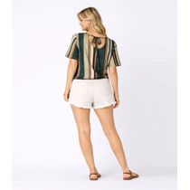 Blusa Feminina em Ribana Canelada Infinita Cor Verde