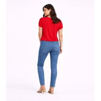 Blusa Feminina Elástico Nas Mangas Infinita Cor Vermelho