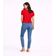 Blusa Feminina Elástico Nas Mangas Infinita Cor Vermelho M / Vermelho