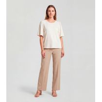 Blusa Feminina Com Manga Godê Infinita Cor Bege