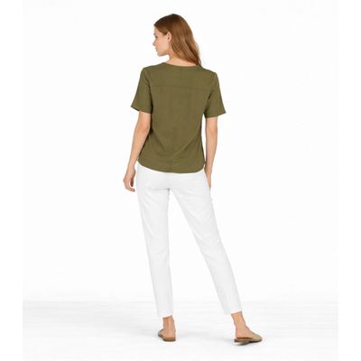 Blusa Feminina Com Recortes Frontais Infinita Cor Verde P / Verde